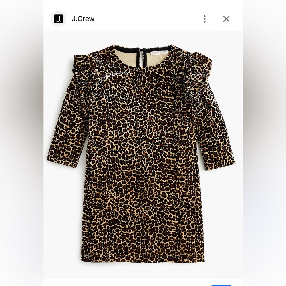 Crewcuts Animal Print Velvet Dress